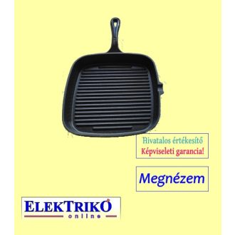 Öntöttvas grill serpenyő, nyeles