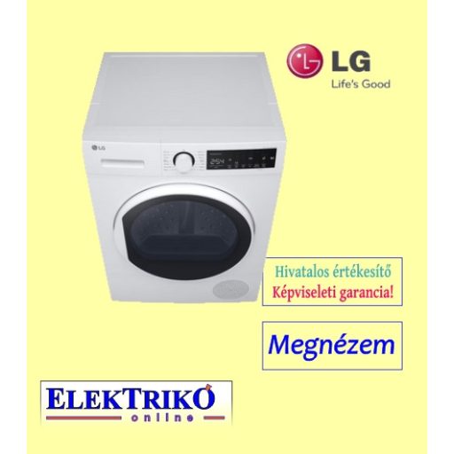 LG RH80T2AP6M Hőszivattyús szárítógép, 8 kg, 15 program, LED kijelző, A++