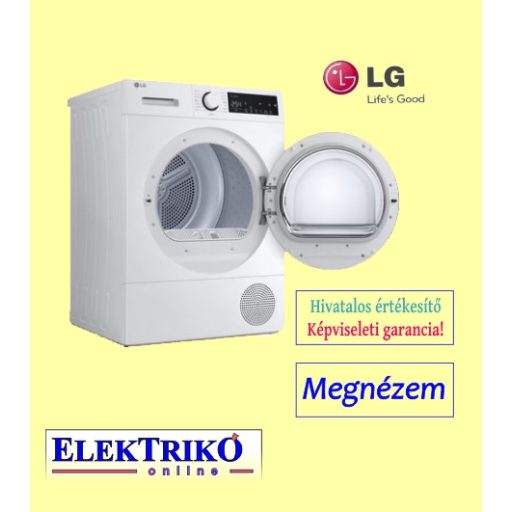 LG RH80T2AP6M Hőszivattyús szárítógép, 8 kg, 15 program, LED kijelző, A++