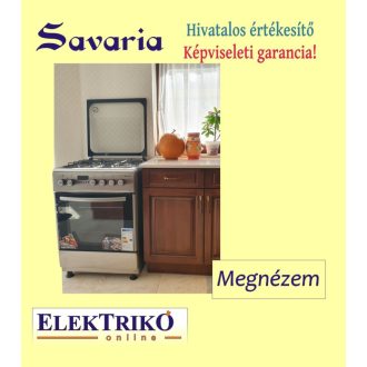    Savaria FF6406GAZM kombinált tűzhely, inox, WOK égővel , 60 cm széles 