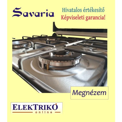  Savaria FF6406GAZM kombinált tűzhely, inox, WOK égővel , 60 cm széles 