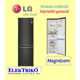      LG GBB61BLJMN Alulfagyasztós hűtőszekrény, Total No Frost, DoorCooling+ TM technológia, acél fekete 