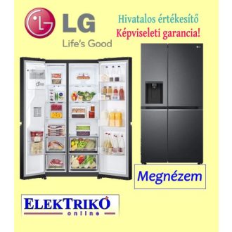   LG GSLV70MCTM side by side hűtőszekrény fekete, vízadagolós,Total No Frost