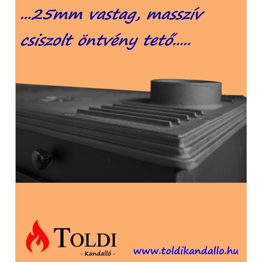 Toldi SPK-14J jobbos vízteres konyhai tűzhely, sparhelt