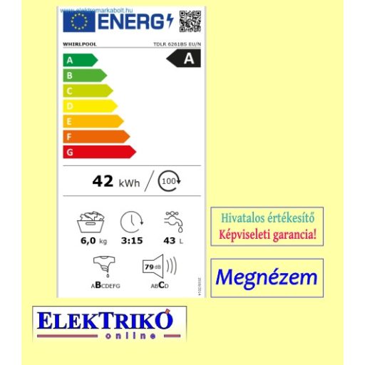 Whirlpool TDLR 6261BS EU/N