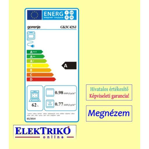  Gorenje GK5C42SJ Kombinált tűzhely