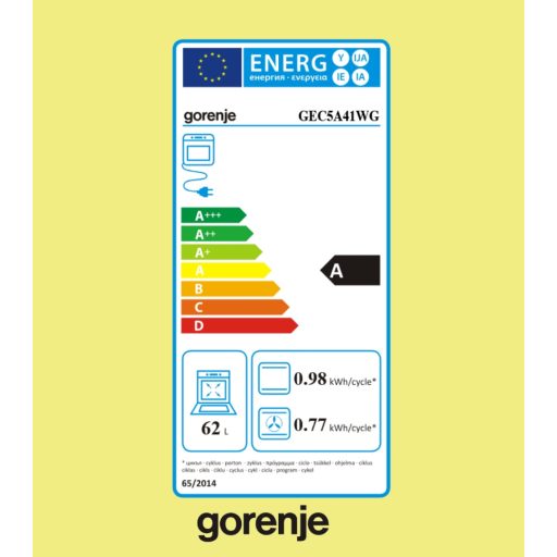 Gorenje GEC5A41WG elektromos tűhely