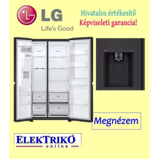 LG GSJV70WBTF Door-in-Door TM Side-by-Side hűtőszekrény, DoorCooling+ TM és ThinQ TM technológia, 635L kapacitás 