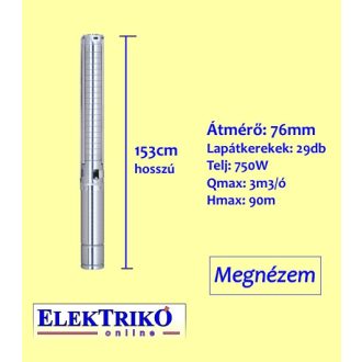 Alfa Centauri 3QJD1-80/29-0.75Y csőbúvár szivattyú