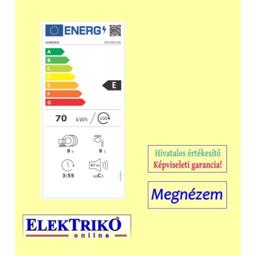 Gorenje GS520E15W Mosogatógép