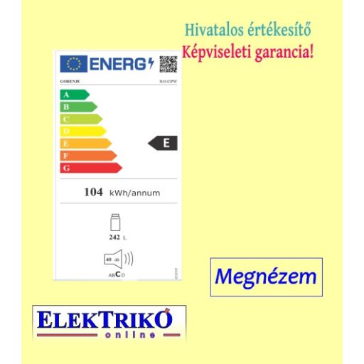    Gorenje hűtőszekrény R4142PW 
