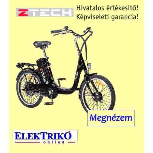 Ztech ZT-07 elektromos kerékpár piros, 250W, 36V, 9Ah Li-ion akku