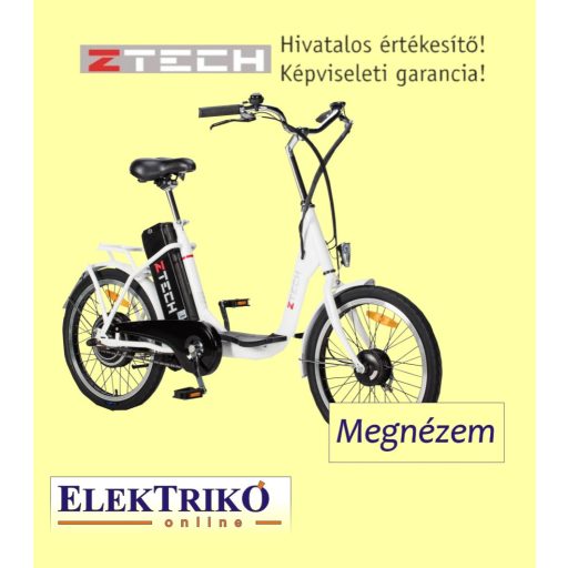 Ztech ZT-07 elektromos kerékpár piros, 250W, 36V, 9Ah Li-ion akku