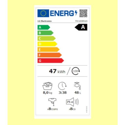 LG F4X1008NWH 8 kg előltöltős mosógép